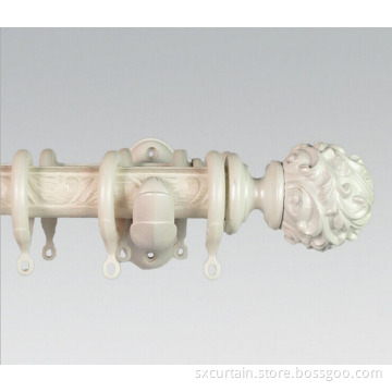 Fine Wood Carving Wood Curtain Rod